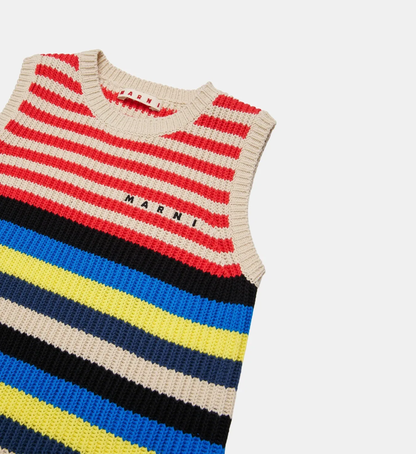 Платье в полоску с логотипом Marni, мультиколор — фото 4