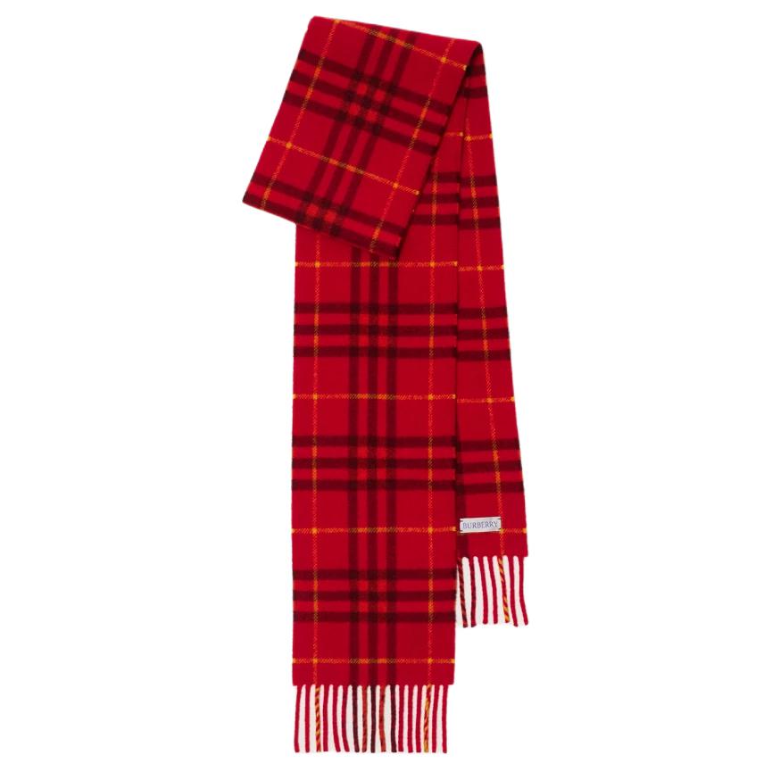 

Клетчатый шарф с бахромой Burberry