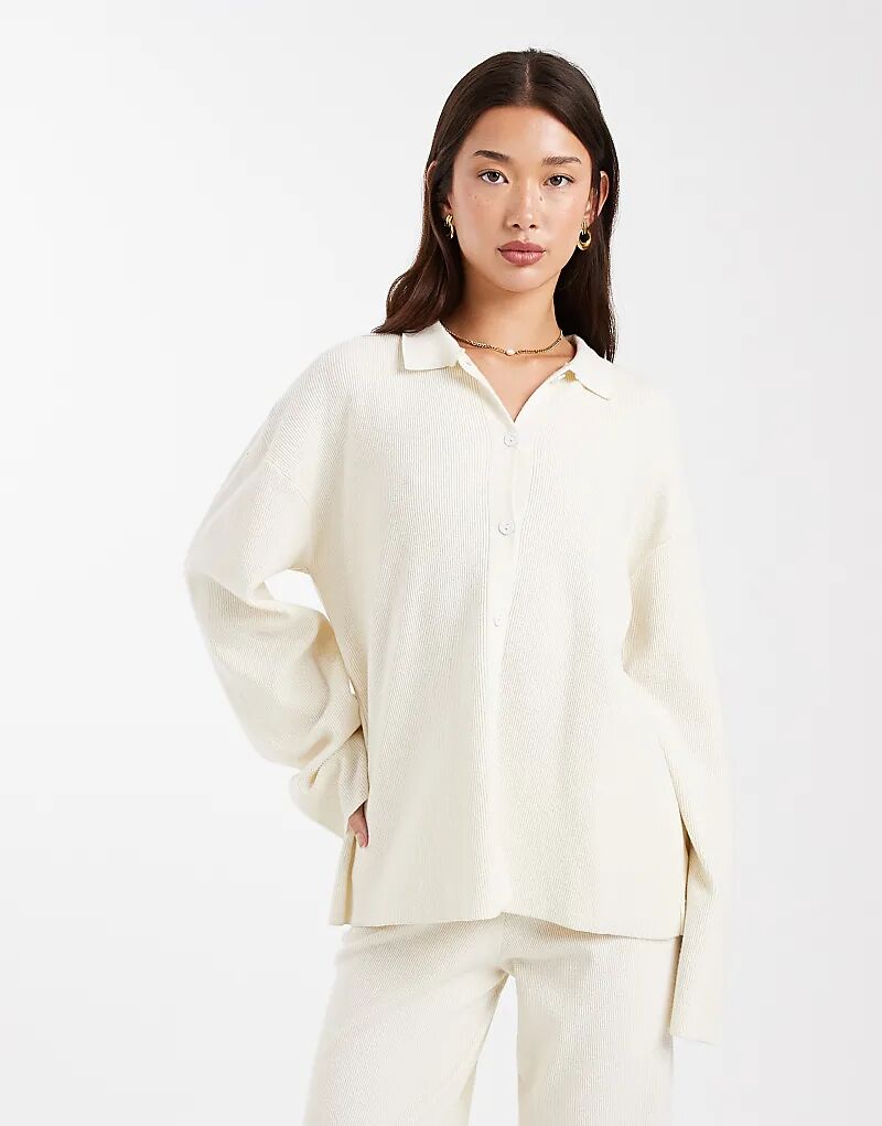 

Вязаный супермягкий кардиган ASOS DESIGN цвета экрю