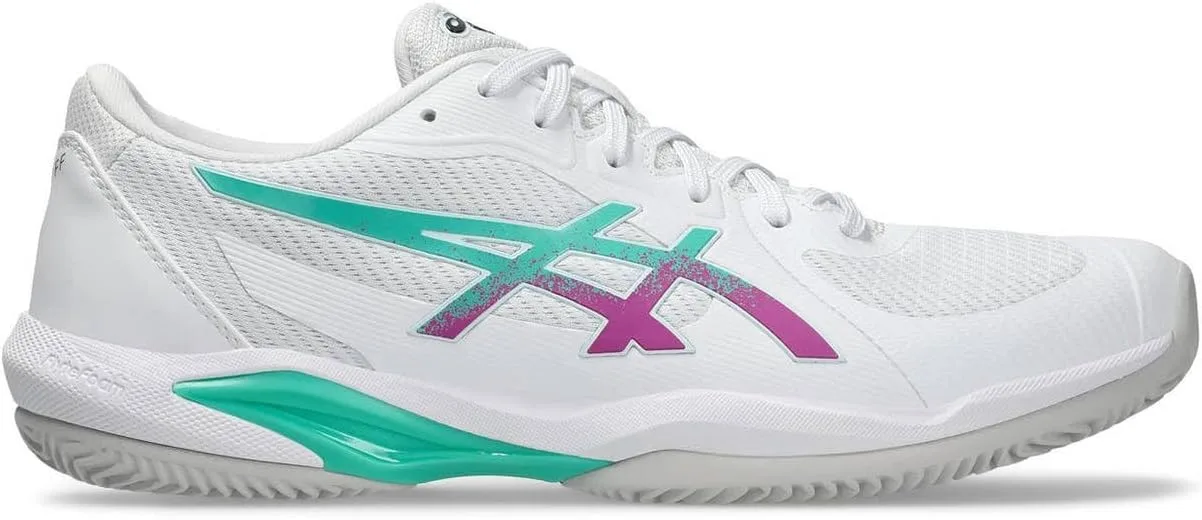 Мужские кроссовки ASICS Solution Swift FF 2 Clay, белые с цифровым рисунком «Сакура»