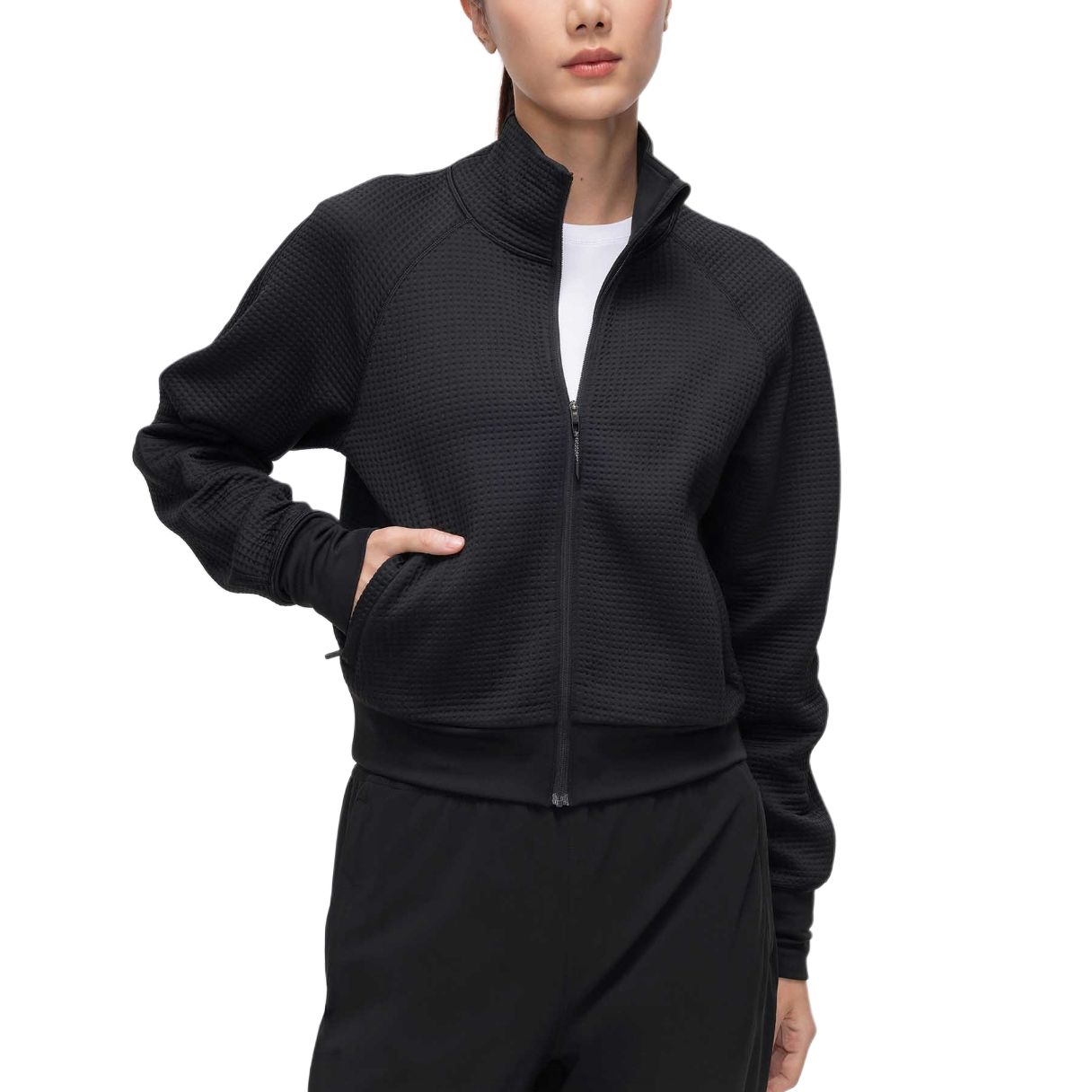 

Ветровка Waffle Knit для женщин Lululemon, черный/blk