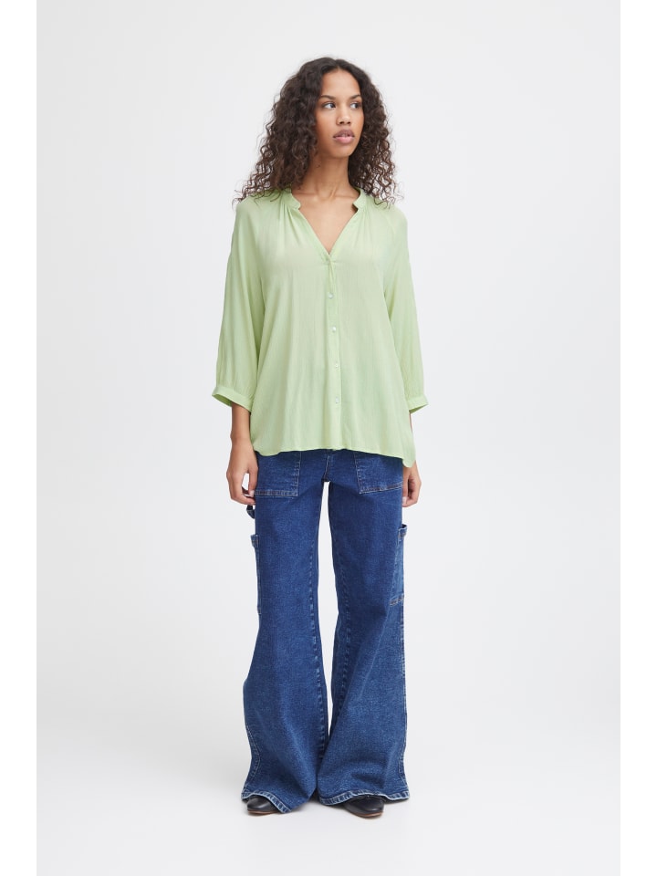 

Рубашка с короткими рукавами IHMARRAKECH, стандартный крой, цвет Sprucestone ICHI