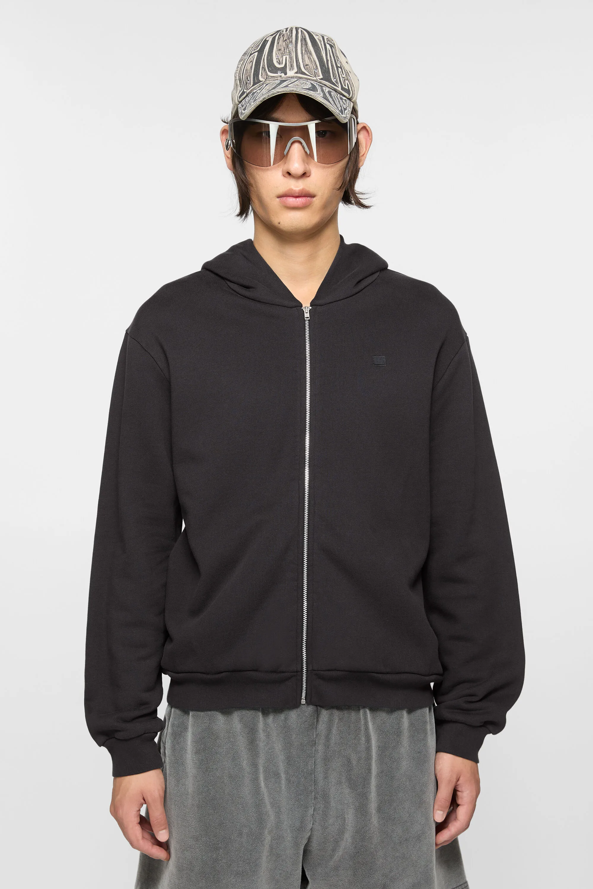 

Свитер на молнии с капюшоном Acne Studios, Black