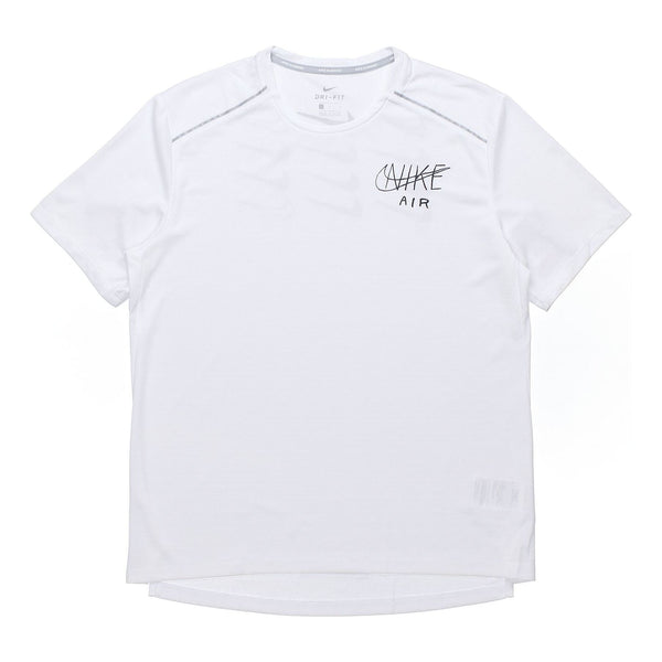 

Футболка dri-fit miler logo printed training tee men white Nike, белый
