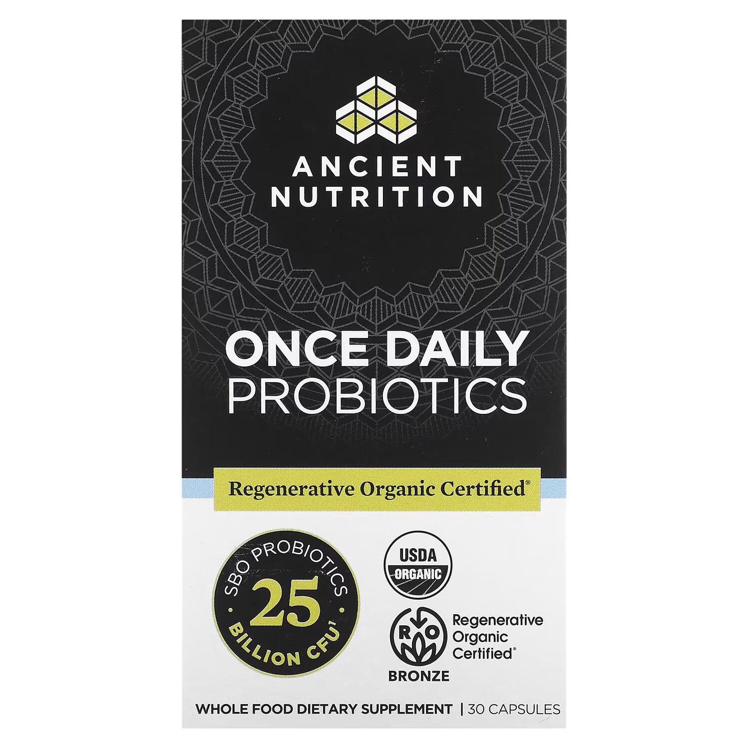 

Пробиотики один раз в день, 25 миллиардов КОЕ, 30 капсул Ancient Nutrition