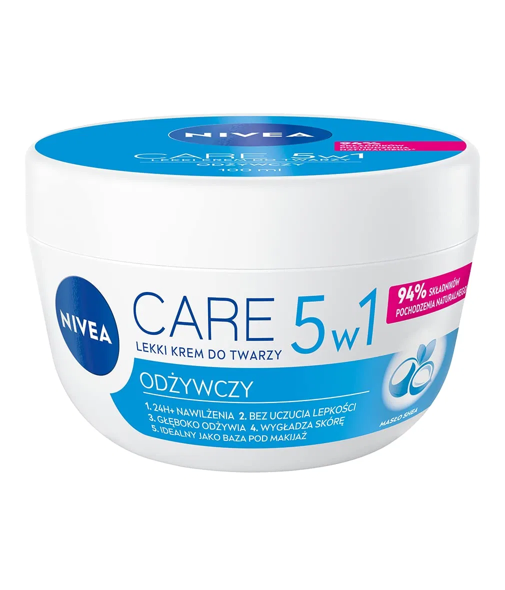Крем для лица Nivea — Питательный легкий увлажняющий Care -в, 100 мл
