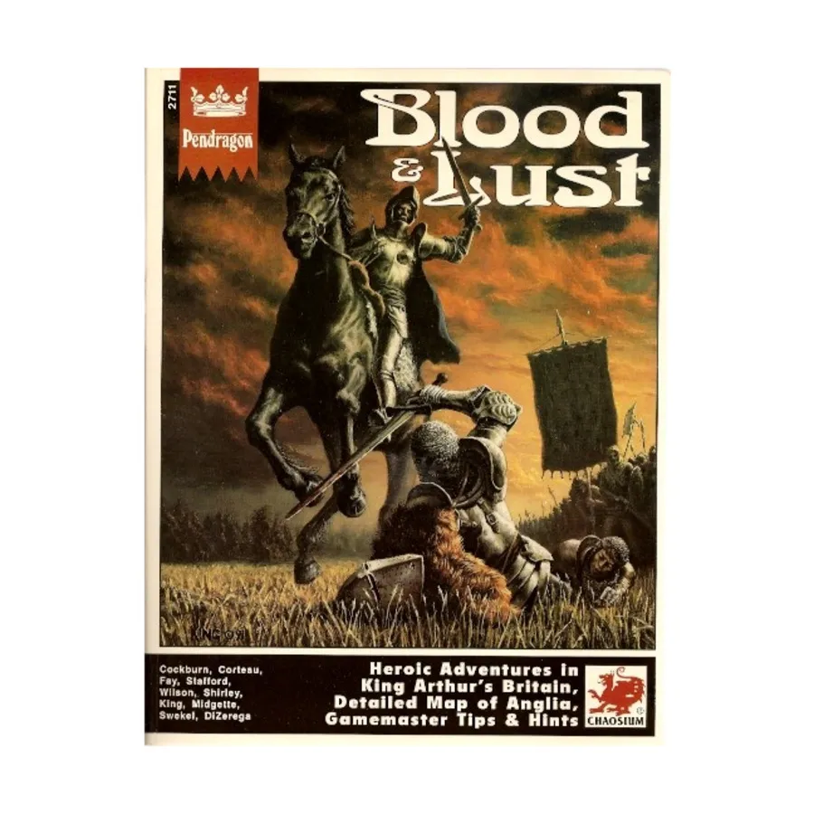 

Blood & Lust, Pendragon (Chaosium), мягкая обложка