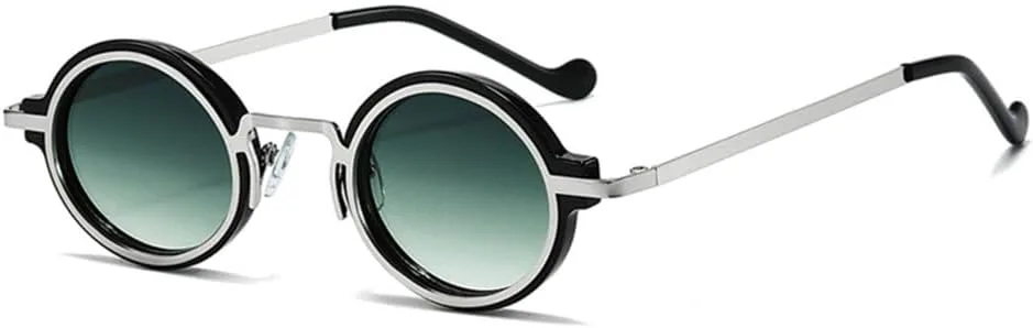 

Женские солнцезащитные очки овальной формы с градиентным переходом цвета, модные панк-очки для мужчин, солнцезащитные очки UV400 TYUVIVO, Silver Black Green