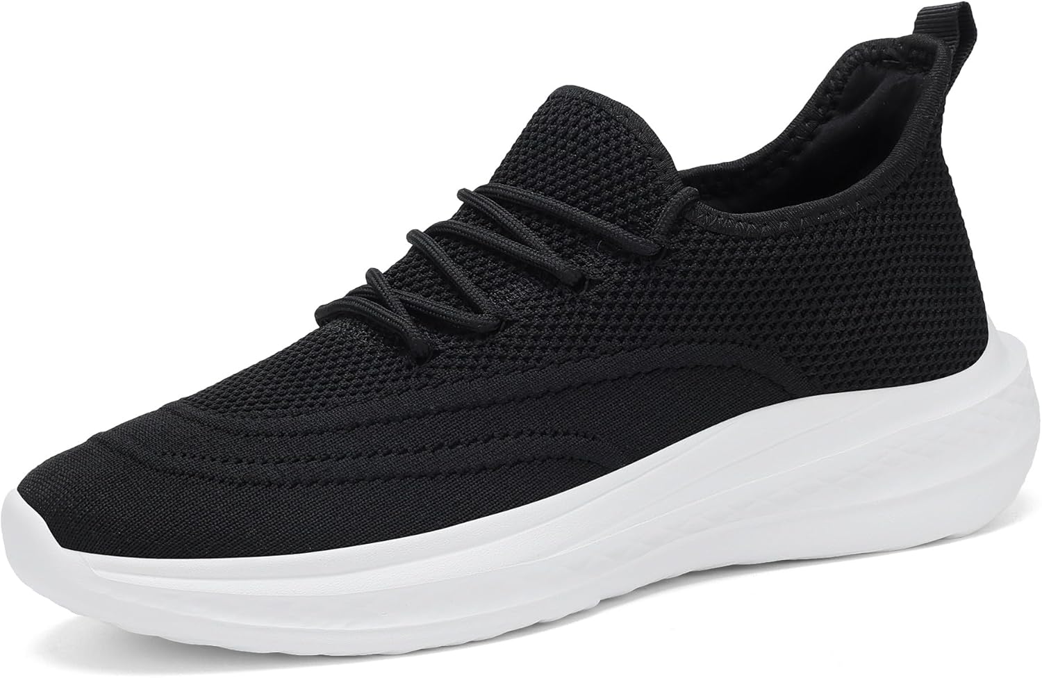 

Мужские кроссовки VAMJAM для бега, слипоны для ходьбы, противоскользящие, легкие, для тренировок, дышащие спортивные кроссовки с модной сеткой, черный