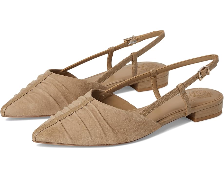 Балетки Vince Camuto Agnes Bunched Toe Slingback Flat Mules, цвет Tortilla