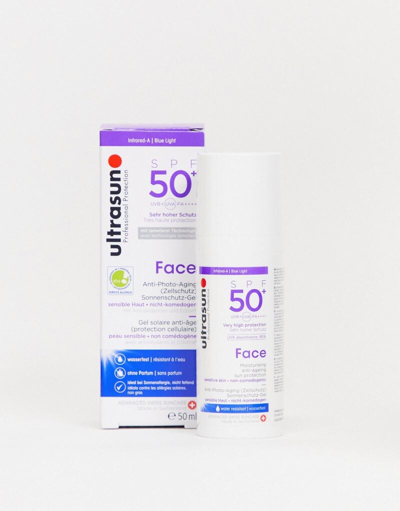 

Ultrasun – Крем для лица против морщин с фильтром SPF 50+ 50 мл, Brak koloru