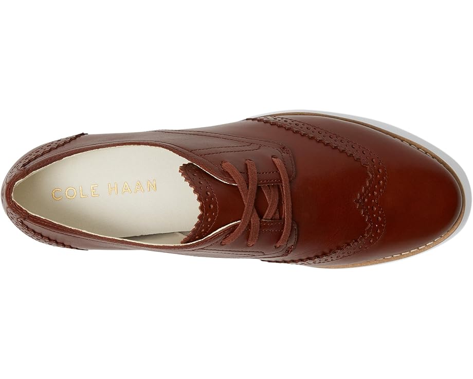 Оксфорды Cole Haan Grand City Platform Oxford, цвет Dark Cuoio/Ivory — фото 2