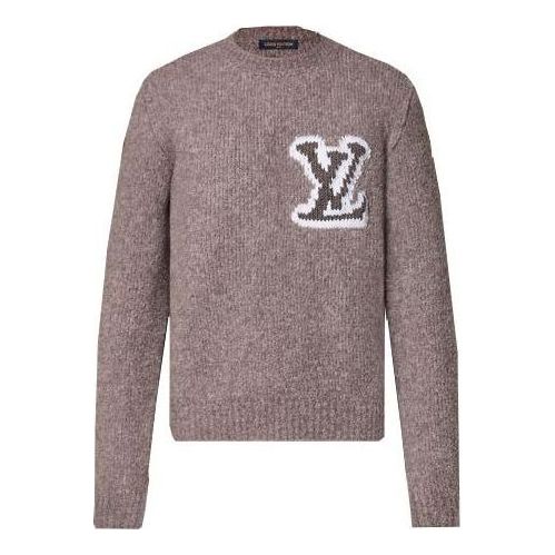 

Свитер LOUIS VUITTON Wool Blend Crewneck Sweater 'Lava Smoke', коричневый