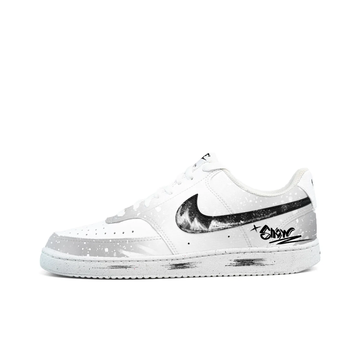 Кроссовки скейтбординг Nike Court Vision 1 Low White Black — фото 3