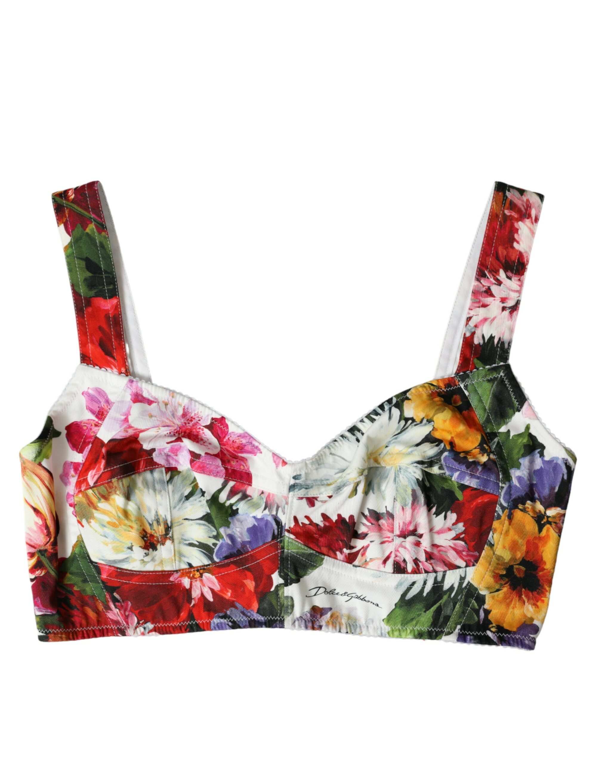 

Шикарный цветочный бюстье укороченный топ Dolce & Gabbana, мультиколор