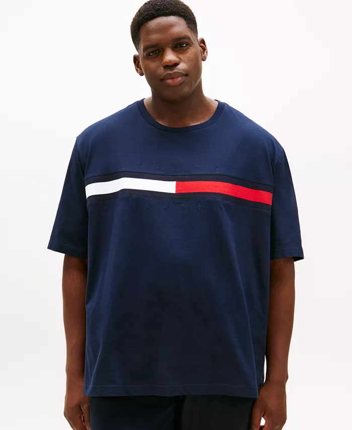

Мужская футболка с коротким рукавом Big & Tall Tino Logo Tommy Hilfiger, синий