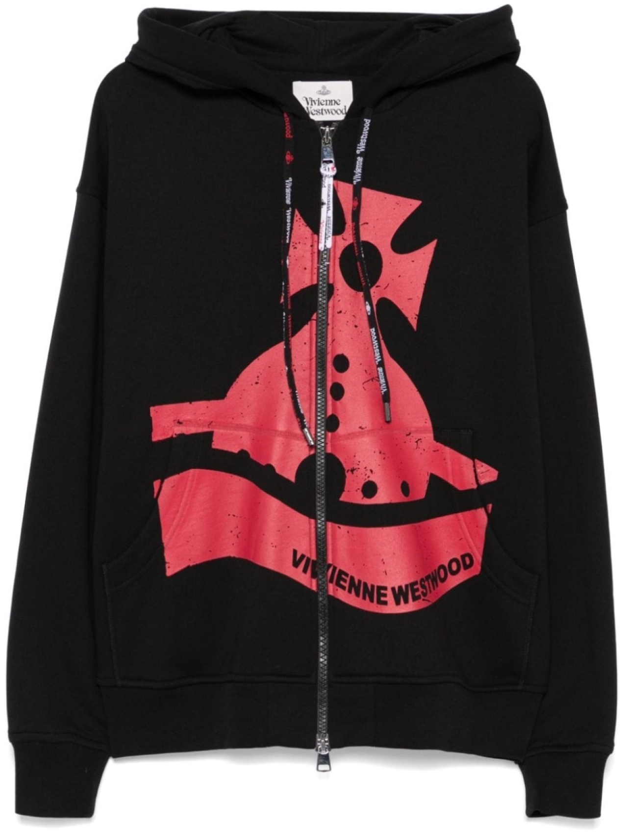 

Vivienne Westwood худи на молнии с принтом Sunken Orb, черный