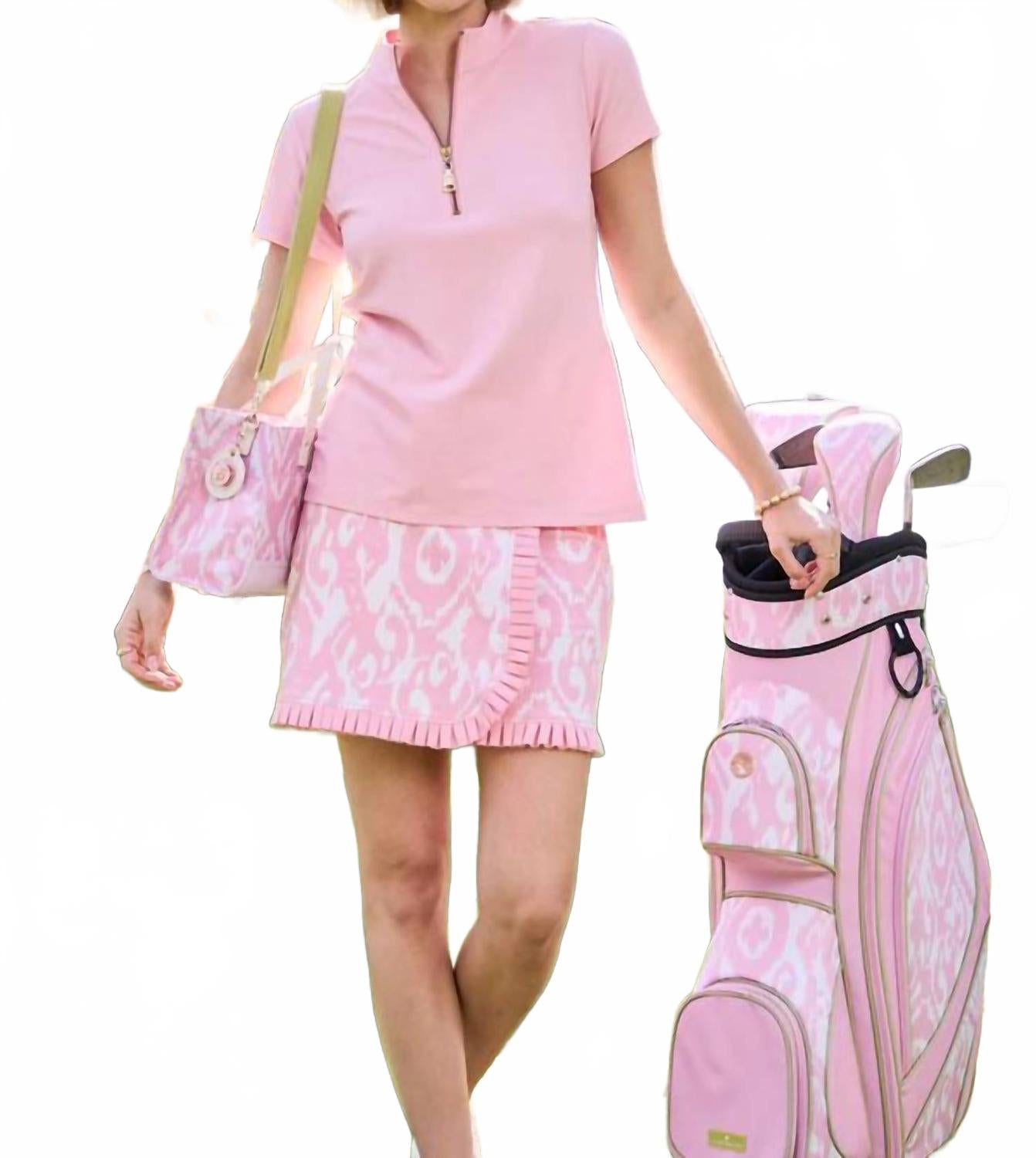 

Топ Serena с короткими рукавами и полумолнией в цвете миндаля Spartina 449, Almond Blossom