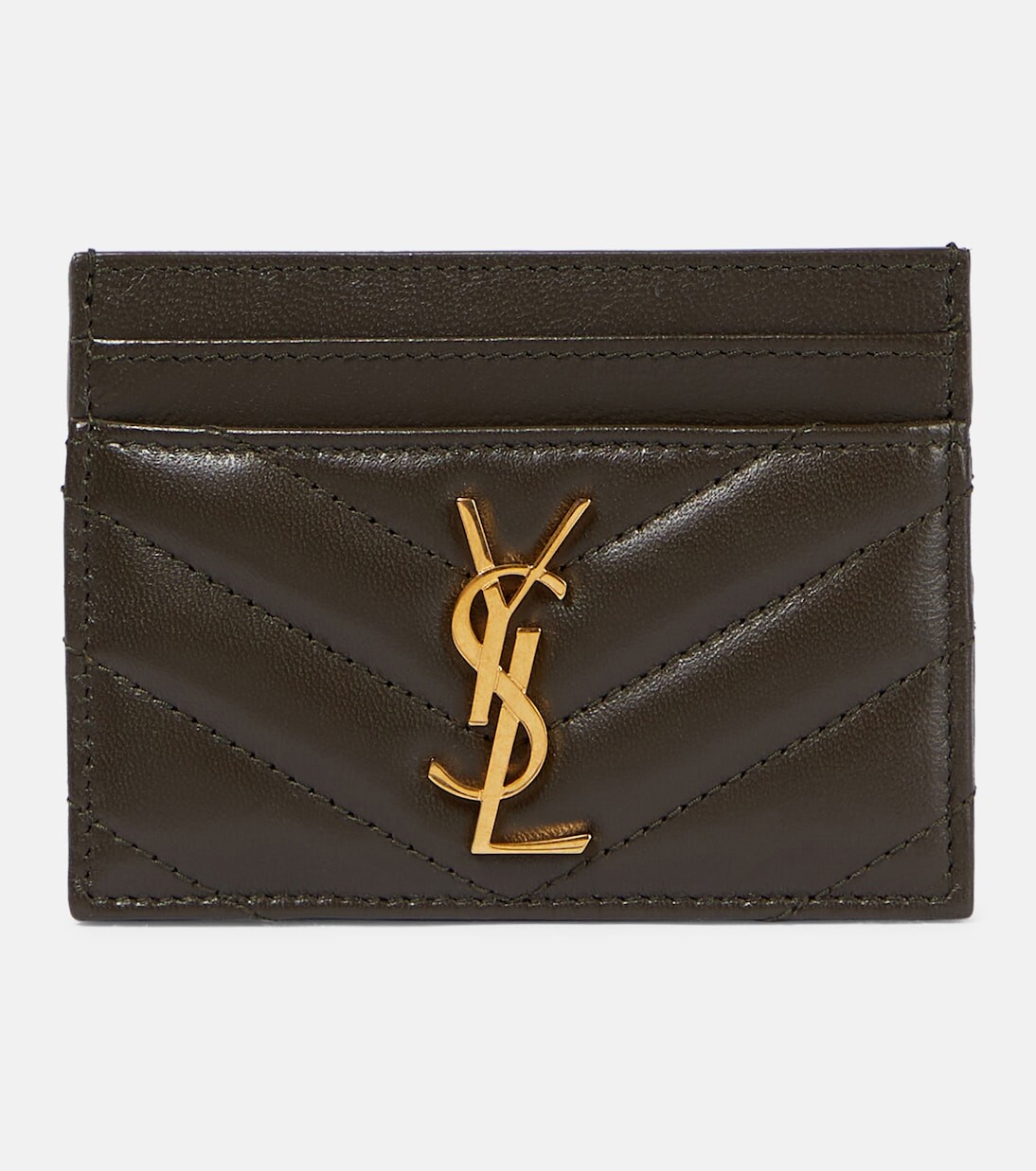 

Визитница cassandre из кожи матлассе Saint Laurent, зеленый