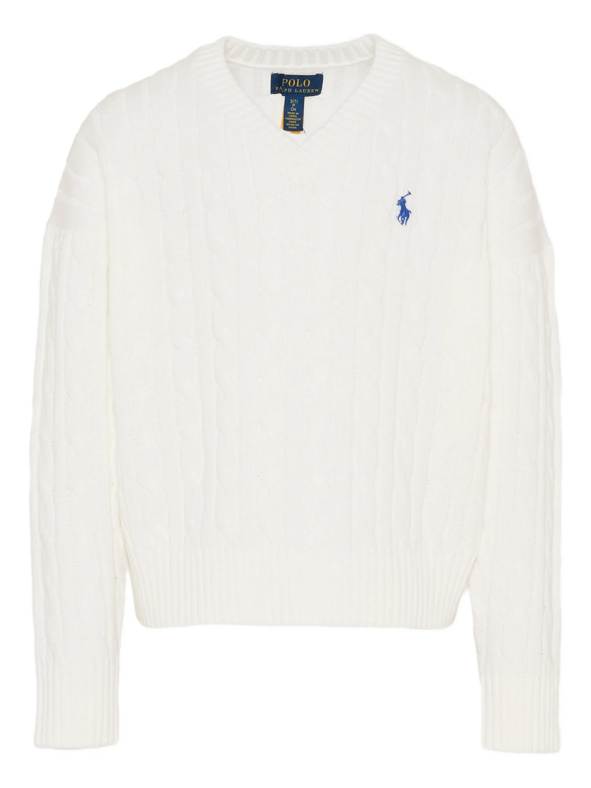 

Свитер с V-образным вырезом Polo Ralph Lauren Kids, белый