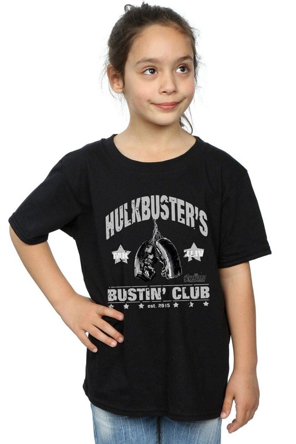 

Хлопковая футболка Iron Man Hulkbuster's Bustin´ Club Marvel, черный
