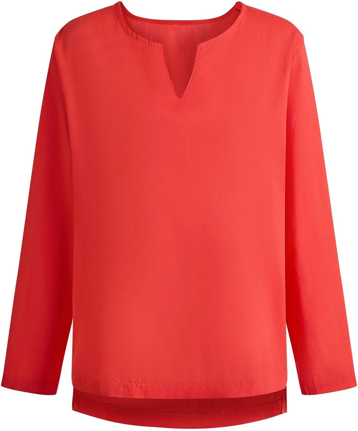 

Мужская хлопковая льняная рубашка с V-образным вырезом и длинным рукавом