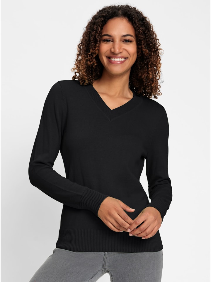 

WITT WEIDEN Черный свитер с V-образным вырезом