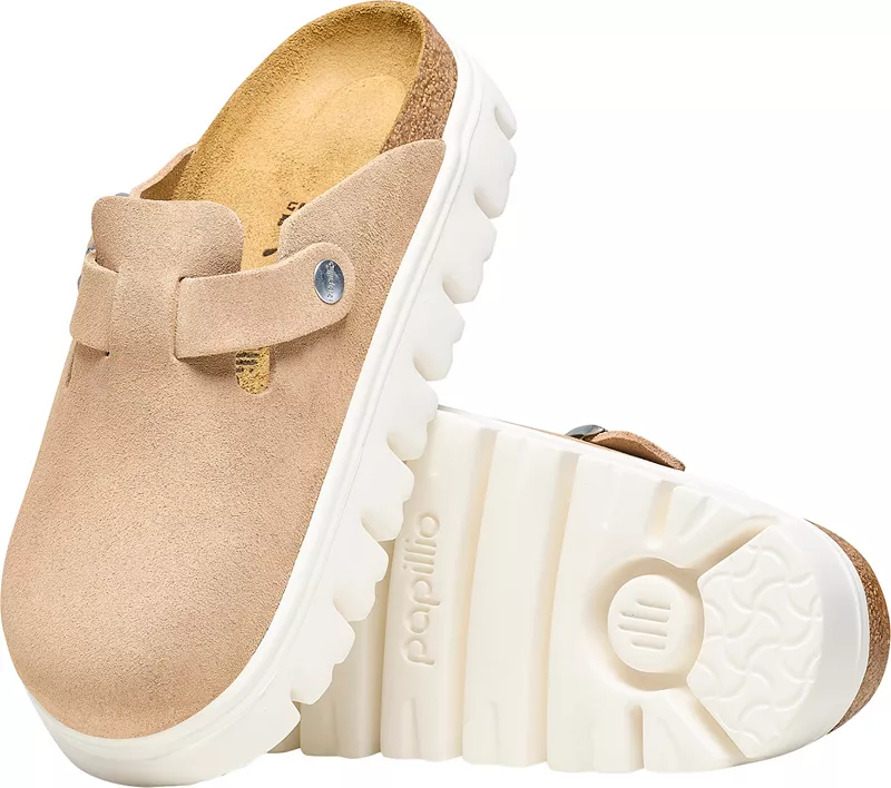 Женские массивные бостонские сабо Papillio от Birkenstock, цвет Sand — фото 4
