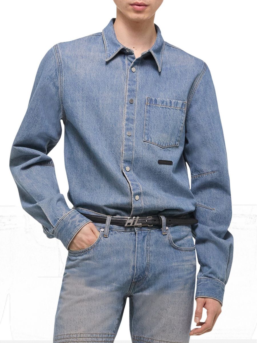 

Рубашка джинсовая Curved CL Helmut Lang, синий