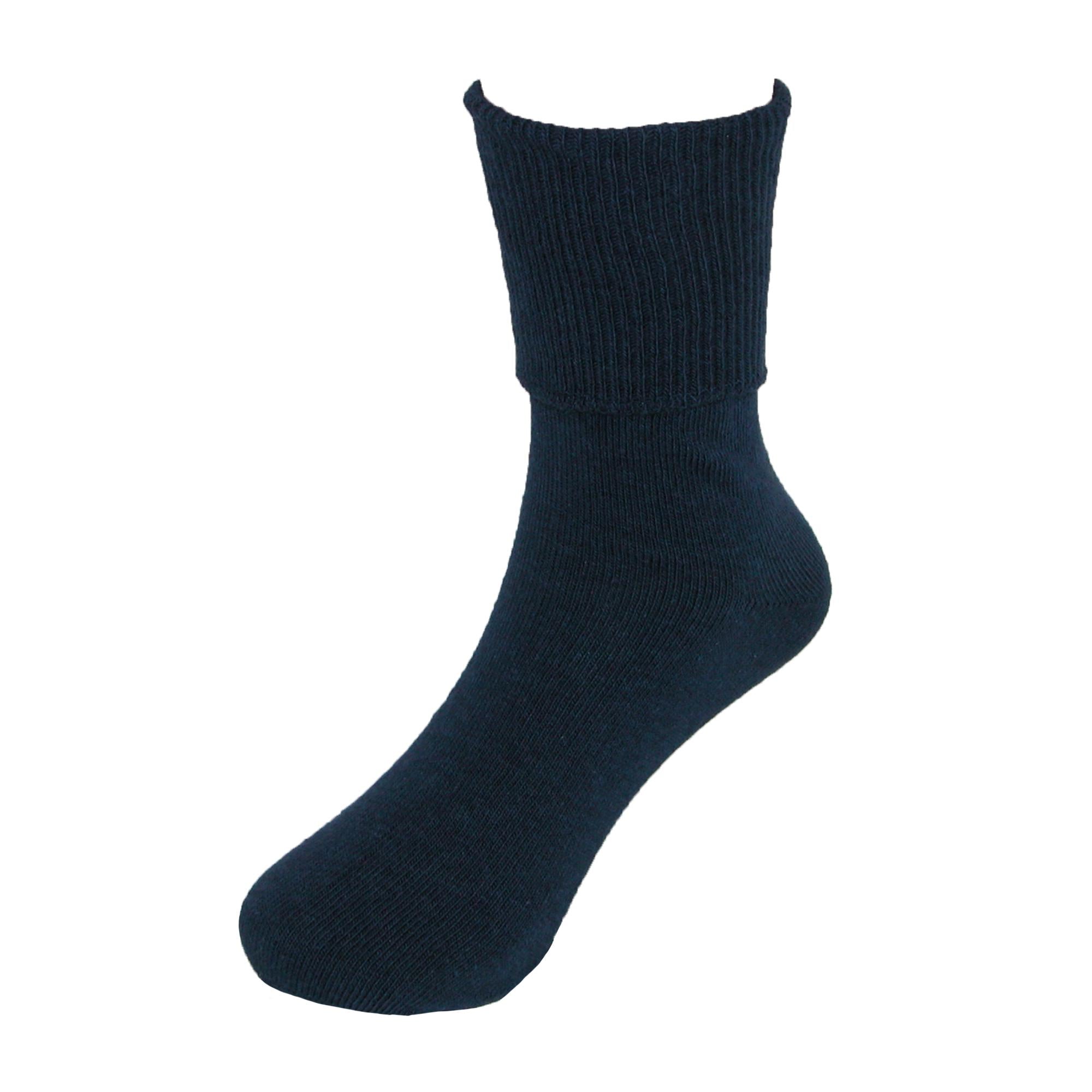 

Школьная форма, бесшовные носки с отворотом (6 пар в упаковке) Jefferies Socks, темно-синий