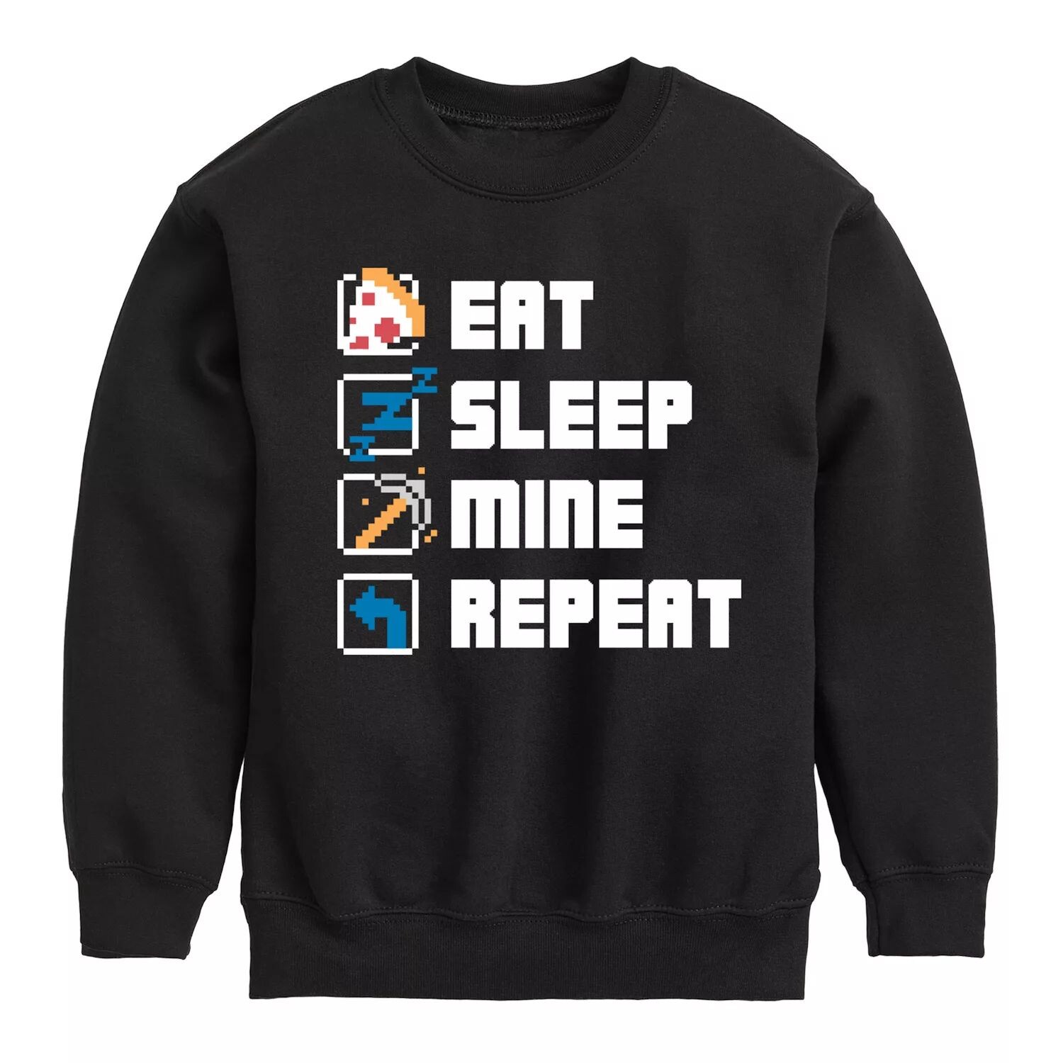 

Толстовка с рисунком Minecraft Eat Sleep Mine для мальчиков 8–20 лет Minecraft