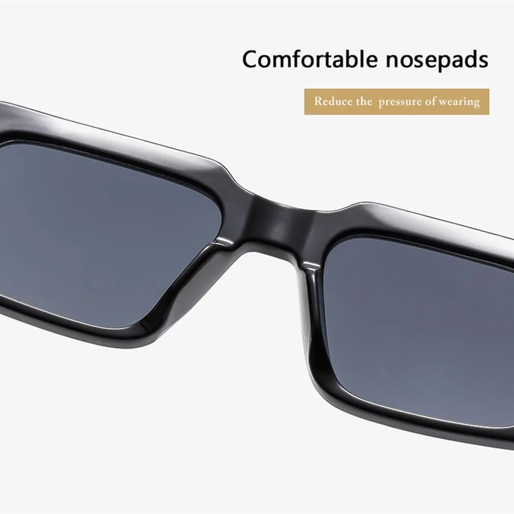 

Ретро Mi Nail Минималистичные солнцезащитные очки с защитой от УФ-излучения Популярные персонализированные модные солнцезащитные очки для женщин HHZZYVY, Black Clear