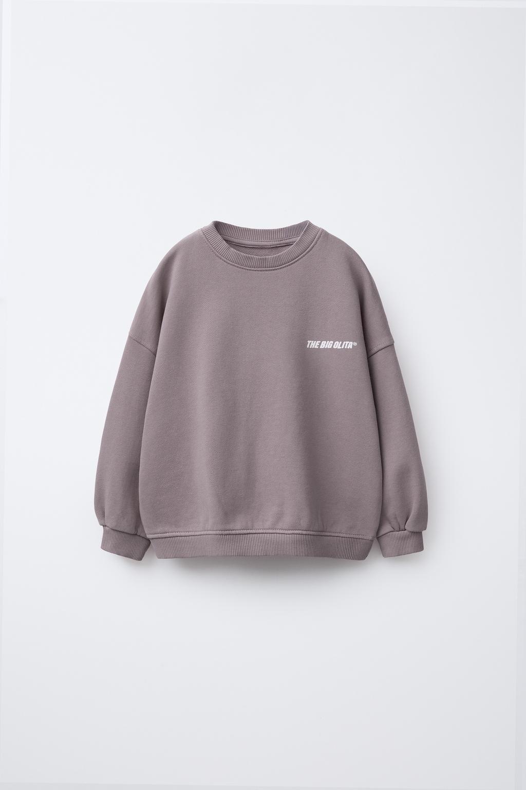 

Толстовка с напечатанным слоганом ZARA, антрацитовый серый
