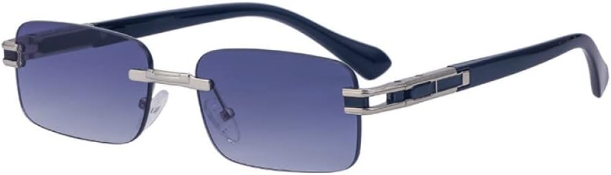 

Мужские солнцезащитные очки без оправы, прямоугольные, винтажные, с градиентным переходом цвета, для вождения, ретро, ​​для активного отдыха, с защитой от УФ-излучения UV400 LANGSER, C02