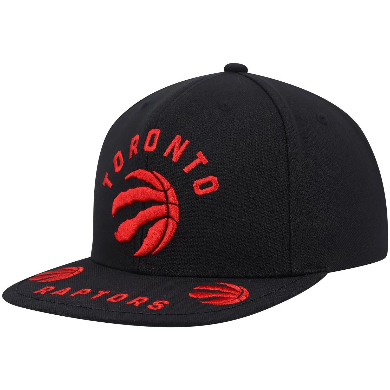 

Мужская черная кепка Snapback Mitchell & Ness Toronto Raptors с загрузкой спереди