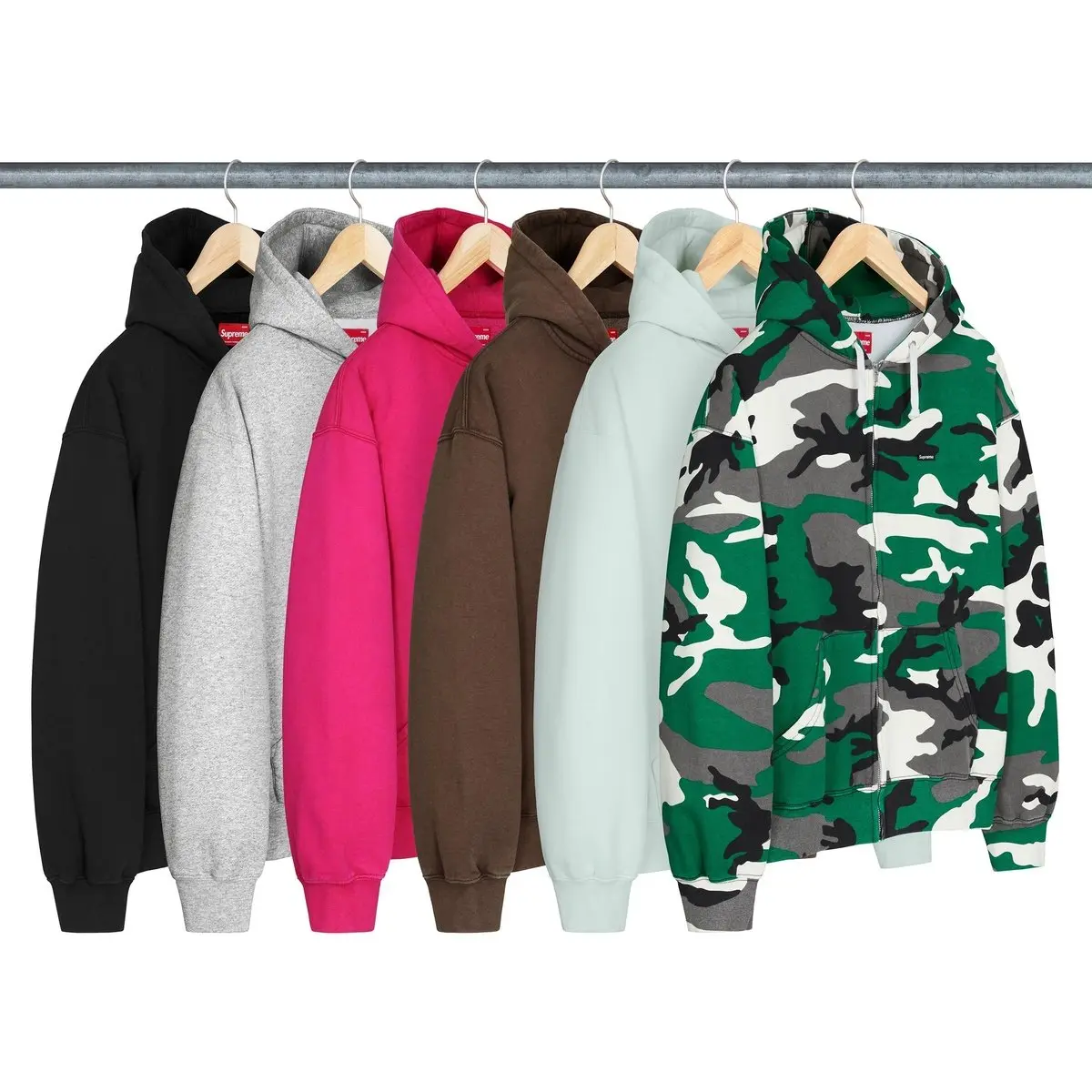 Футболка с капюшоном и молнией unisex Supreme, серый — фото 4