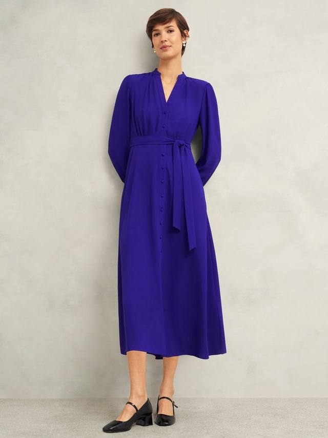 

Платье миди цвета пиона Hobbs, цвет Cobalt Blue