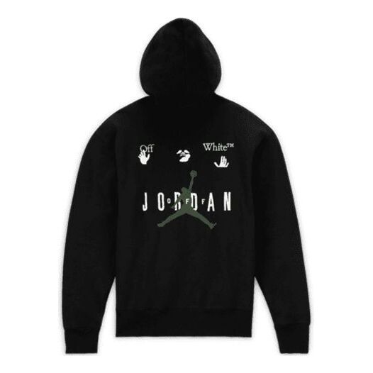 

Толстовка Air Jordan x Off-White MJ Hoodie 'Black/White/Forest Green', зеленый