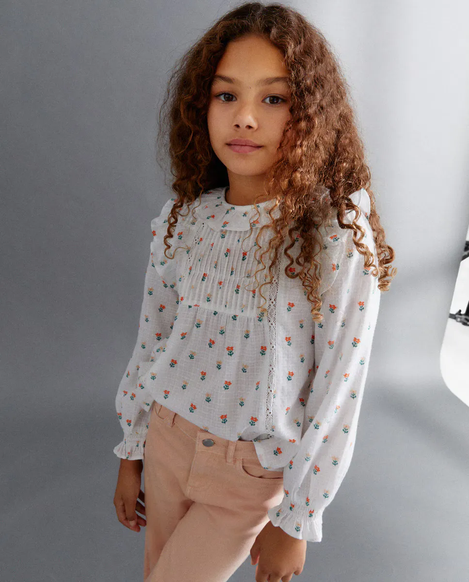 

Блузка с длинными рукавами для девочки Kids El Corte Inglés, белый