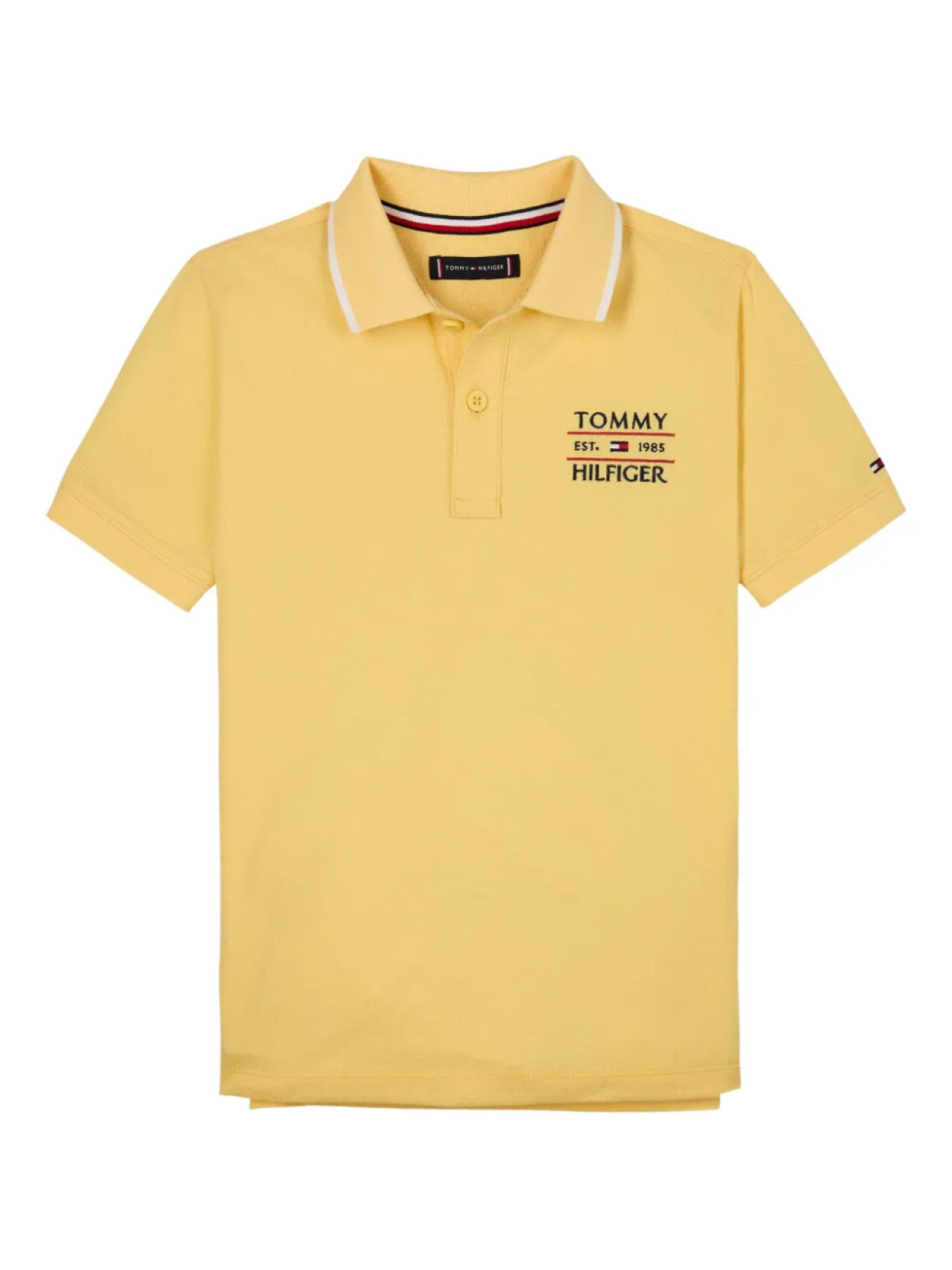 

Рубашка поло с вышитым логотипом Tommy Hilfiger Junior, желтый