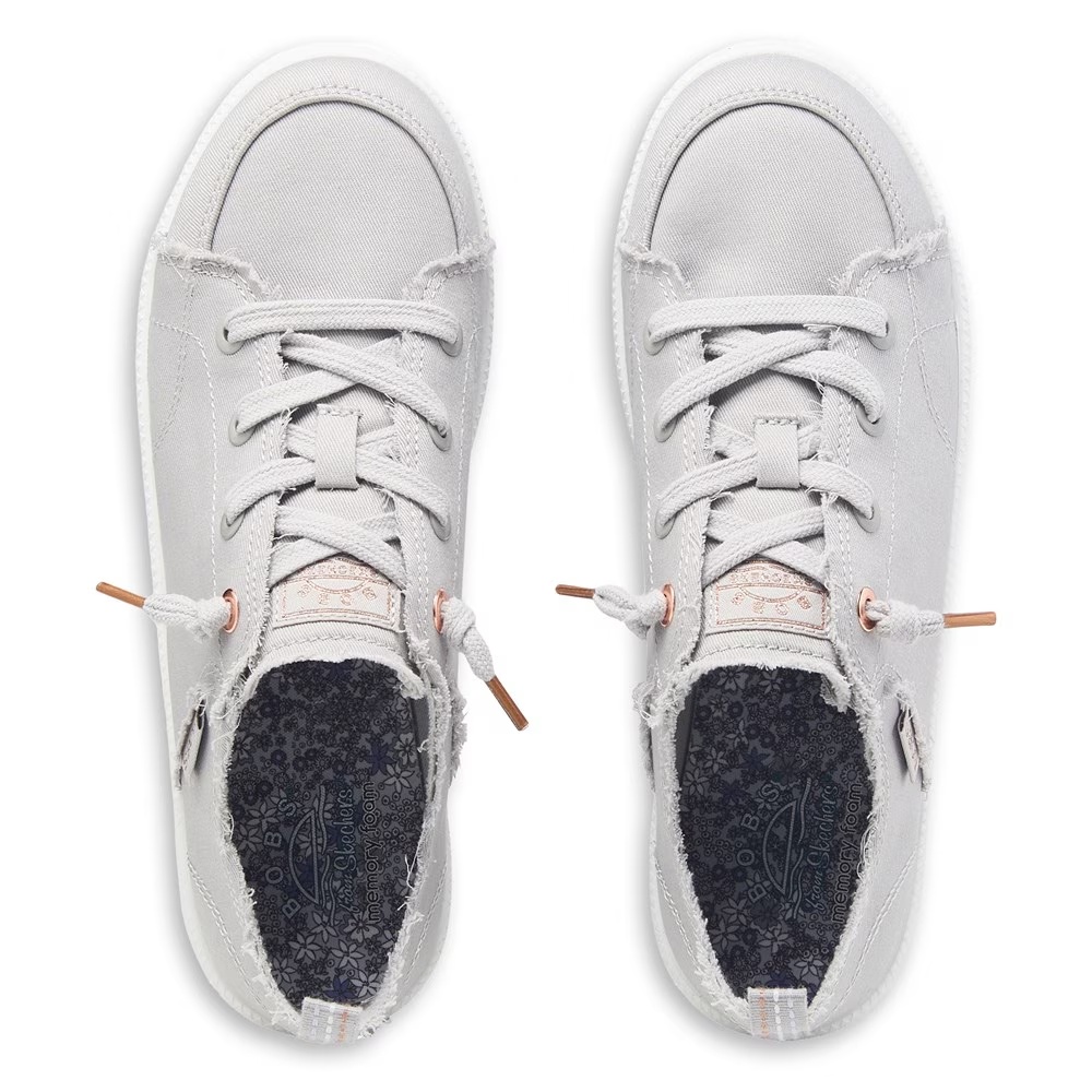 Кеды на резинке Bobs b cute 2.0 Skechers, grey canvas — фото 4