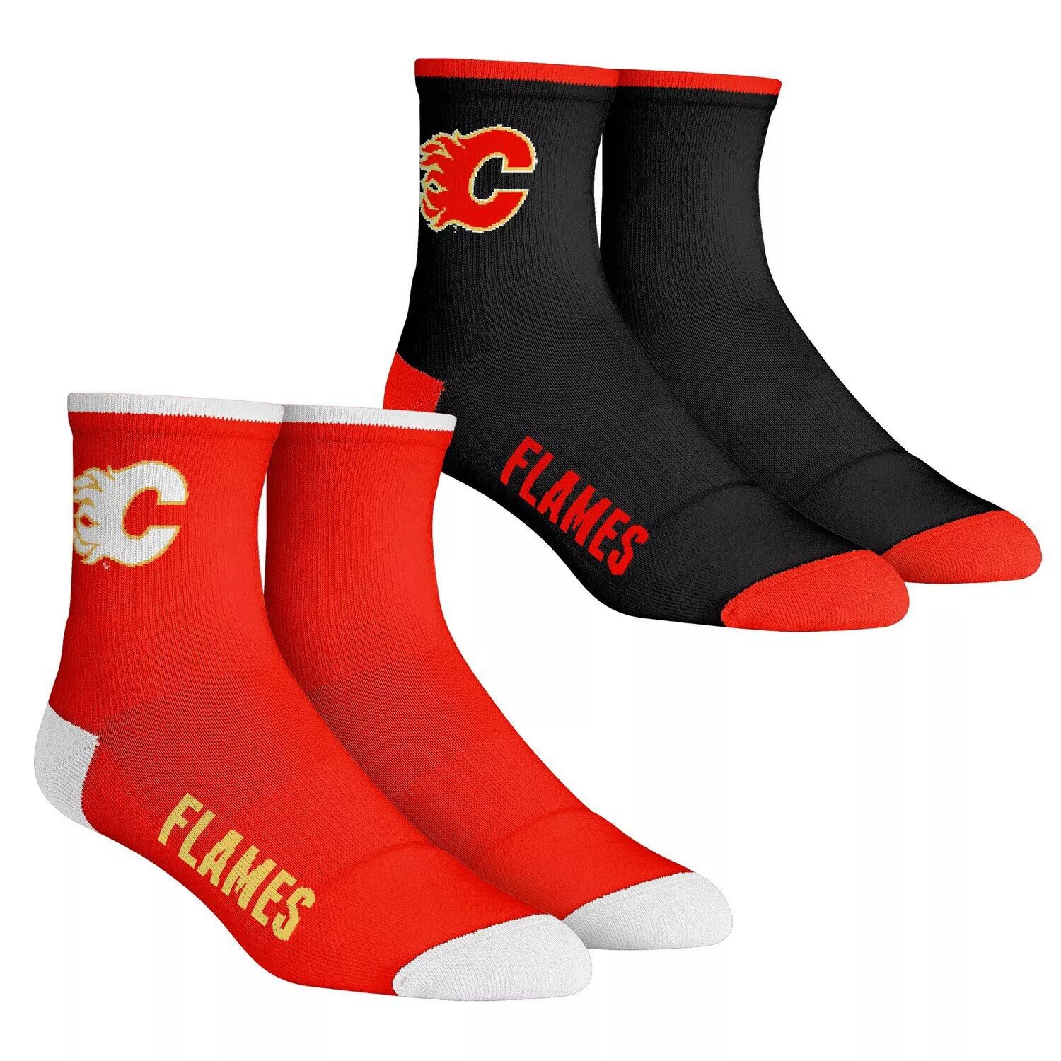

Мужские носки Rock Em Calgary Flames Core Team, комплект из 2 носков длиной четверть длины