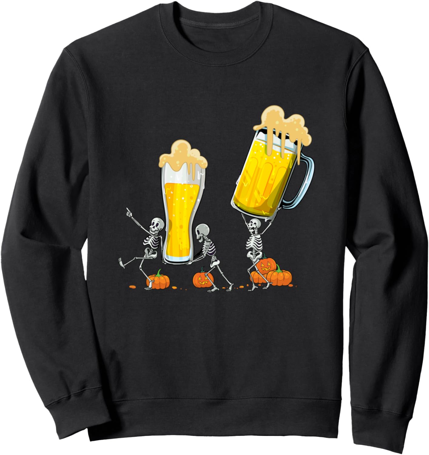 

Забавный костюм на Хэллоуин: толстовка с изображением скелета, пьющего пиво в час пик Funny Halloween Costume Holiday Party Gift Store, черный