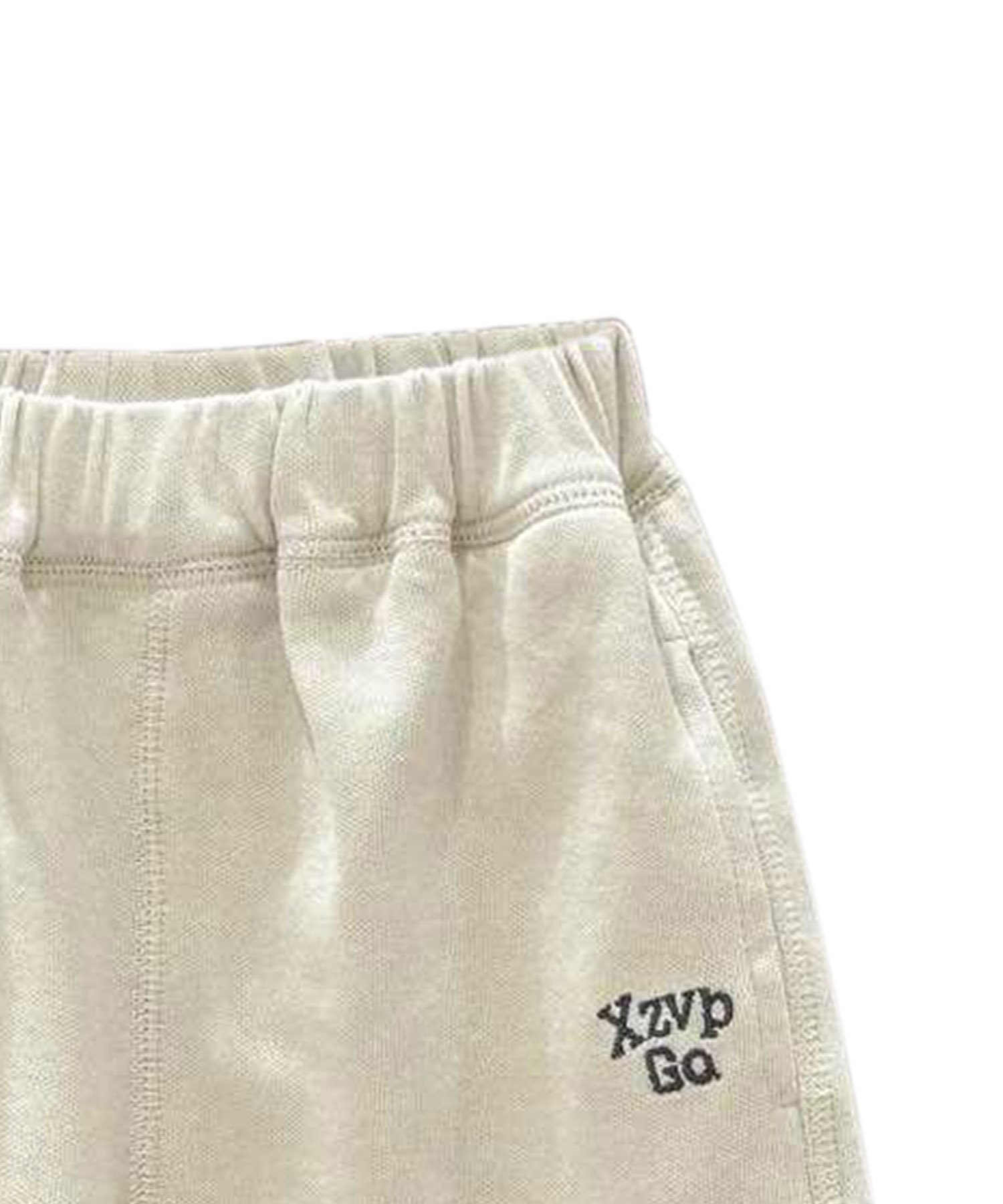 Простые хлопковые шорты с логотипом Aimoha Kids, Light beige