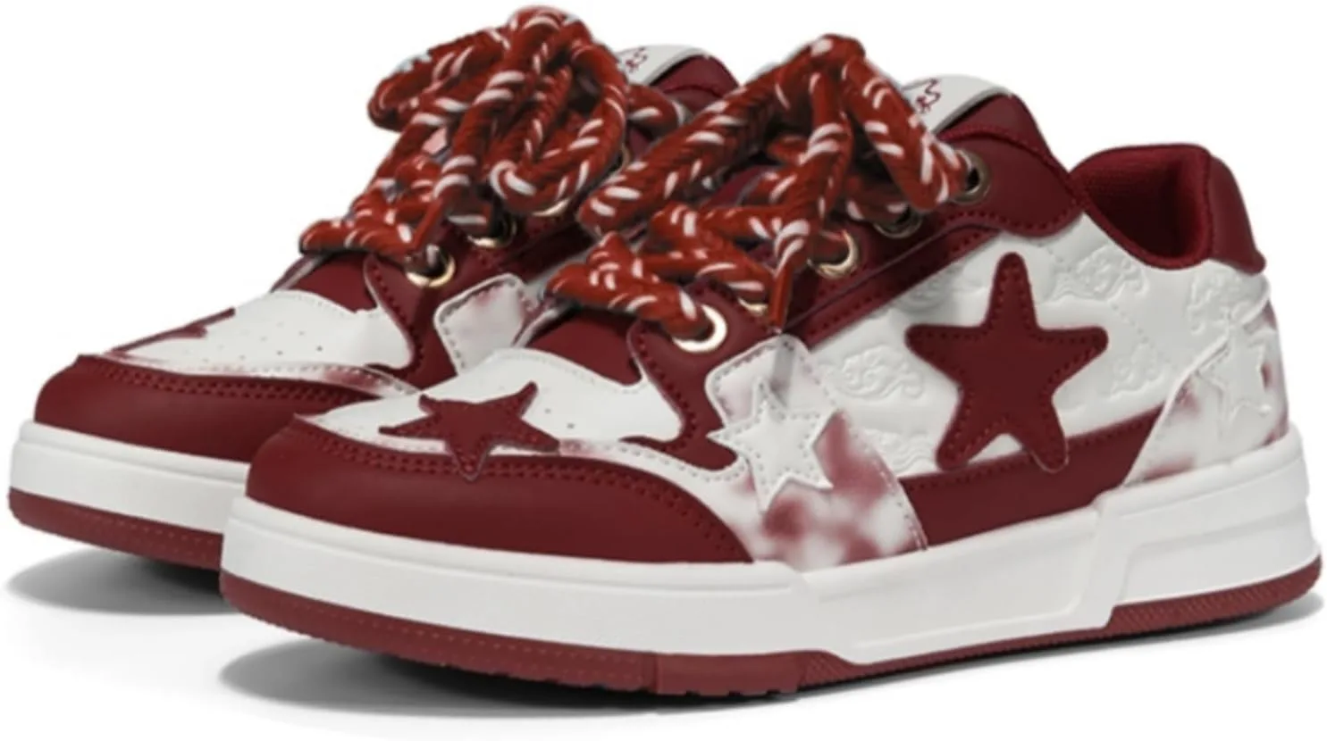 Star Shoes Милые кроссовки Y2k Толстые повседневные кроссовки для прогулок Унисекс Для пар Девочек Противоскользящие Удобные Для путешествий На открытом воздухе Для спорта Для школы Размер 5.5-9.5 Generic, красный