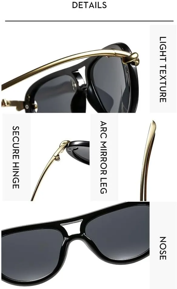 

Популярные модные женские солнцезащитные очки-пилот с двойной перемычкой, овальные очки с полой оправой и защитой от УФ-излучения UV400 для мужчин SKFGNX, Beige Tea