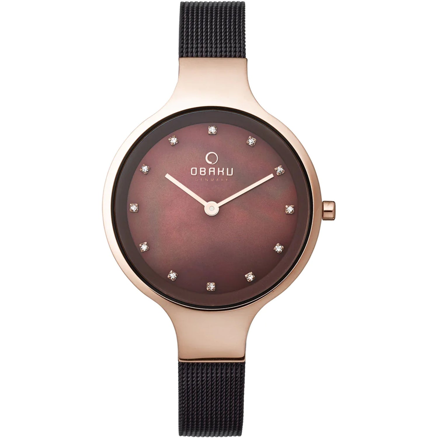 

Obaku женские классические часы с коричневым циферблатом