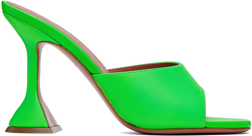

Зеленые босоножки на каблуке Amina Muaddi Lupita Slipper