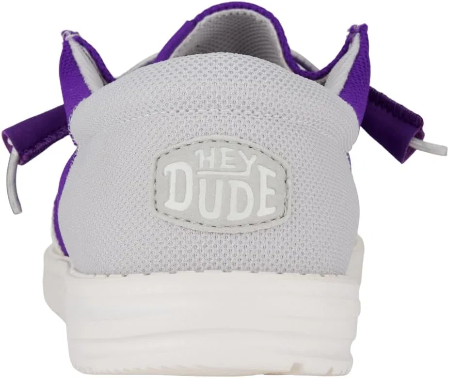 Лоферы HEYDUDE Wally, TCU Purple/White — фото 3