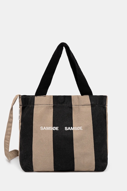 

Хлопковая сумка SAFRINKA Samsoe Samsoe, черный